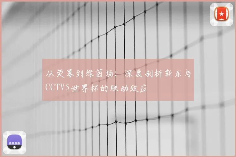 从荧幕到绿茵场:深度剖析靳东与CCTV5世界杯的联动效应